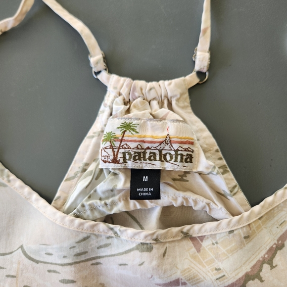 Patagonia Women's Limited Edition Pataloha Dress Size M Voyage Cream Hawaiian - Picture 8 of 15
